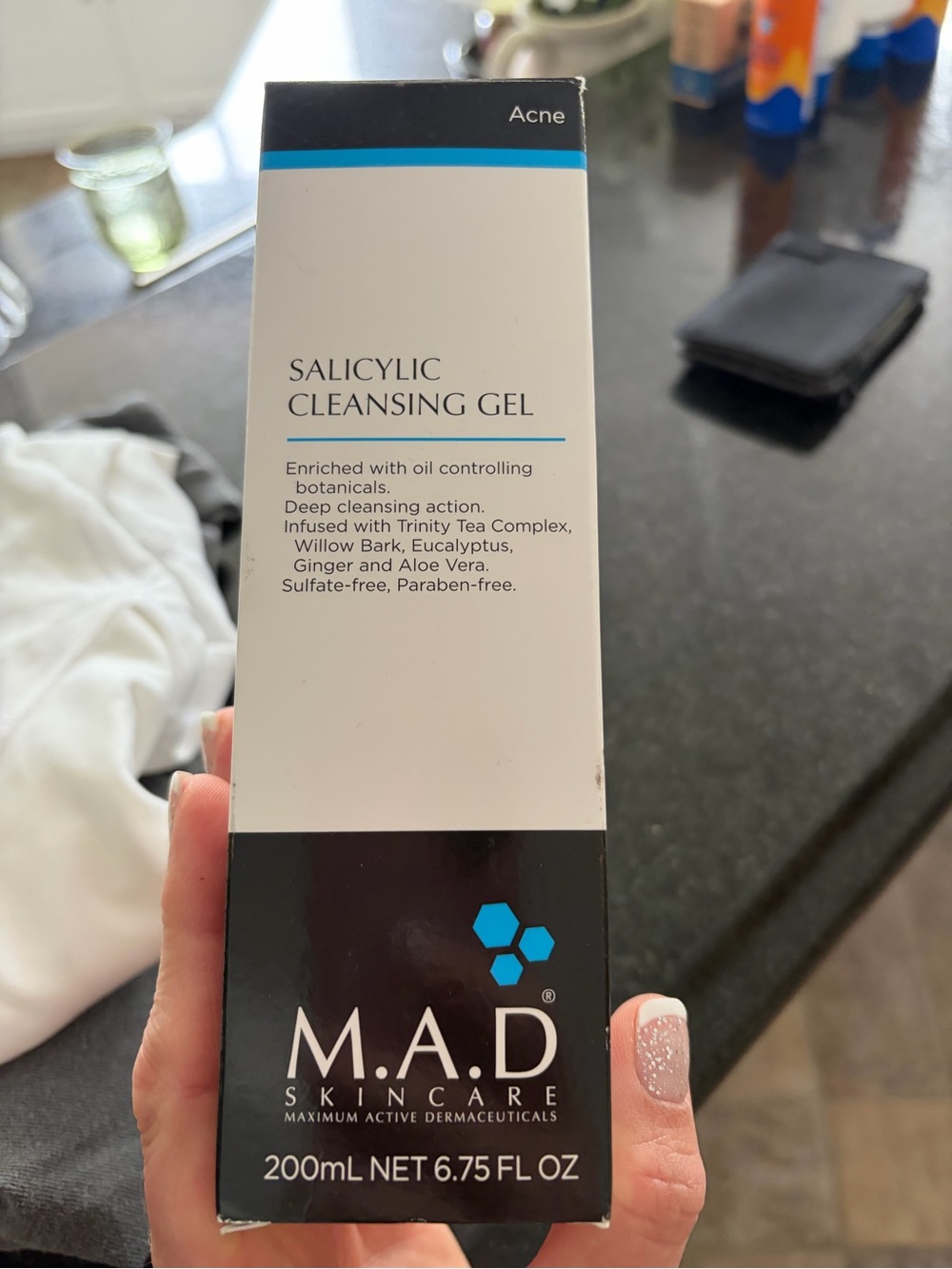 M.A.D Skincare Salicylic Cleansing Gel – White & Black